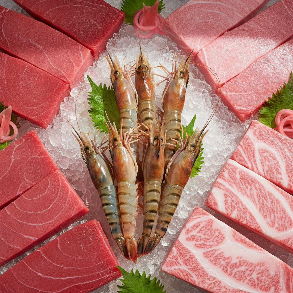 Live tiger prawn